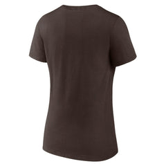 San Diego Padres Women's Hometown 619 Beisbol V-Neck T-Shirt - Brown - MLB on Sale