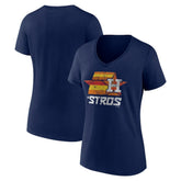 Houston Astros Women's Hometown Throwback Stros V-Neck T-Shirt - Navy - MLB on Sale