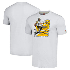 Hines Ward Pittsburgh Steelers Homage Unisex Caricature Retired Player Tri-Blend T-Shirt Ash