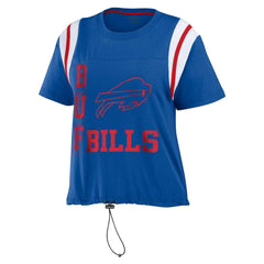 Buffalo Bills WEAR by Erin Andrews Women's Cinched Colorblock T-Shirt Royal