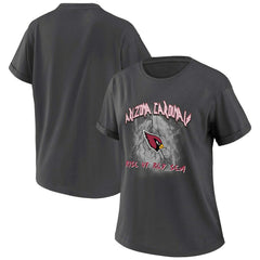 Arizona Cardinals WEAR by Erin Andrews Women's Boyfriend T-Shirt Charcoal