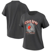 Cleveland Browns WEAR by Erin Andrews Women's Boyfriend T-Shirt Charcoal