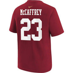 Nike Christian McCaffrey San Francisco 49ers Youth Player Name & Number T-Shirt Scarlet