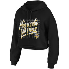 Minnesota Vikings WEAR by Erin Andrews Women's Domestic Cropped Pullover Hoodie Black