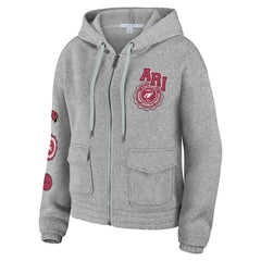 Arizona Cardinals WEAR by Erin Andrews Women's Full-Zip Hoodie Heather Gray