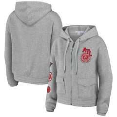 Atlanta Falcons WEAR by Erin Andrews Women's Full-Zip Hoodie Heather Gray