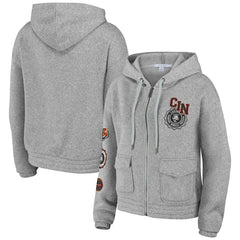 Cincinnati Bengals WEAR by Erin Andrews Women's Full-Zip Hoodie Heather Gray
