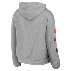 Cleveland Browns WEAR by Erin Andrews Women's Full-Zip Hoodie Heather Gray