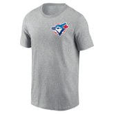 Toronto Blue Jays Nike Cooperstown Collection Large Logo 2-Hit T-Shirt - Heather Gray - Nike Sale