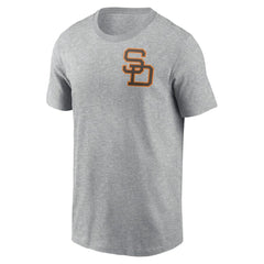 San Diego Padres Nike Cooperstown Collection Large Logo 2-Hit T-Shirt - Heather Gray - Nike on Sale