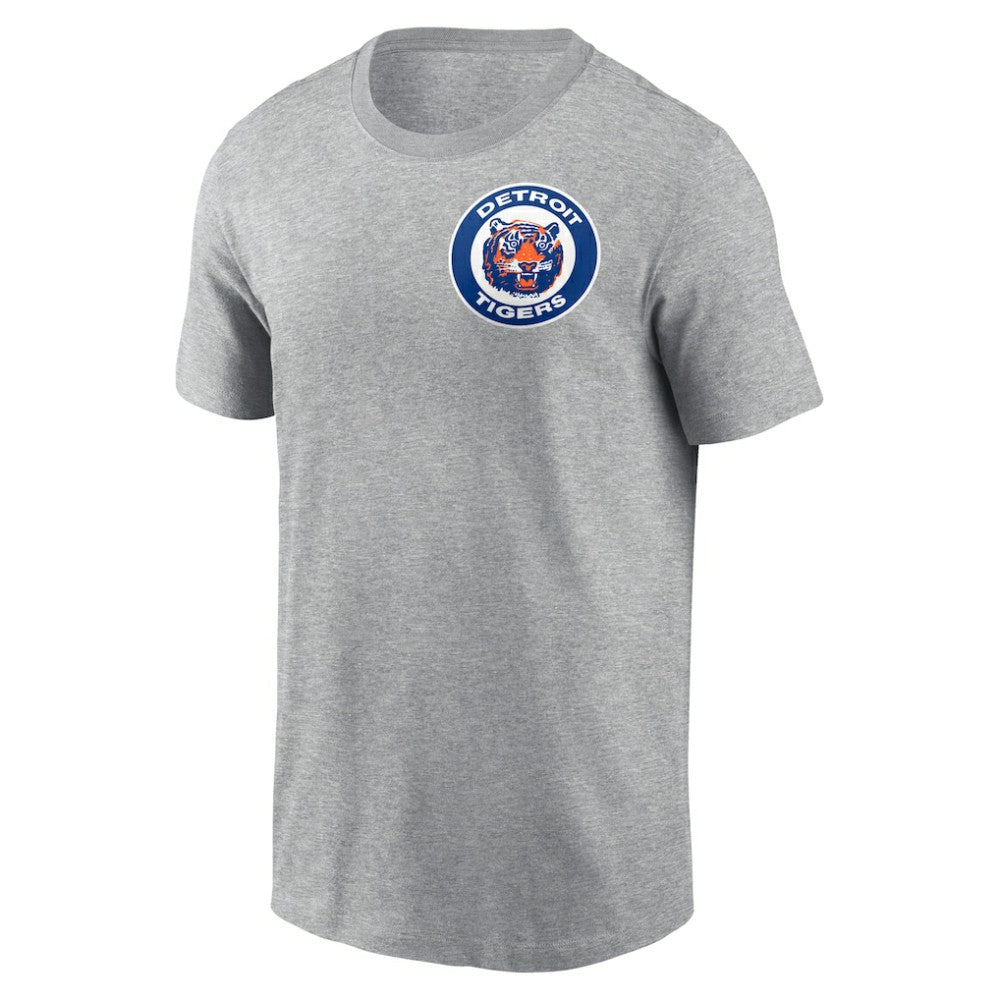 Detroit Tigers Nike Cooperstown Collection Large Logo 2-Hit T-Shirt - Heather Gray - Nike on Sale