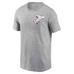 Cincinnati Reds Nike Cooperstown Collection Large Logo 2-Hit T-Shirt - Heather Gray - Nike Sale