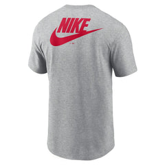 Cincinnati Reds Nike Cooperstown Collection Large Logo 2-Hit T-Shirt - Heather Gray - Nike Sale