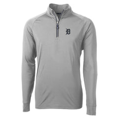 Detroit Tigers Cutter & Buck Adapt Eco Knit Stretch Recycled Quarter-Zip Pullover Top - Gray - MLB Online