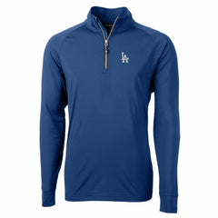 Los Angeles Dodgers Cutter & Buck Adapt Eco Knit Stretch Recycled Quarter-Zip Pullover Top - Royal - MLB Discount