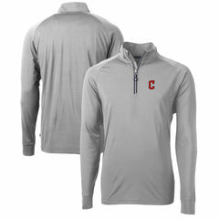 Cleveland Guardians Cutter & Buck Adapt Eco Knit Stretch Recycled Quarter-Zip Pullover Top - Gray - MLB on Sale