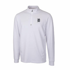 Detroit Tigers Cutter & Buck Traverse Stretch Quarter-Zip Pullover Top - White - MLB Discount