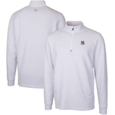 New York Yankees Cutter & Buck Traverse Stretch Quarter-Zip Pullover Top - White - MLB Discount