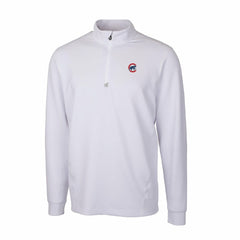 Chicago Cubs Cutter & Buck Traverse Stretch Quarter-Zip Pullover Top - White - MLB Discount