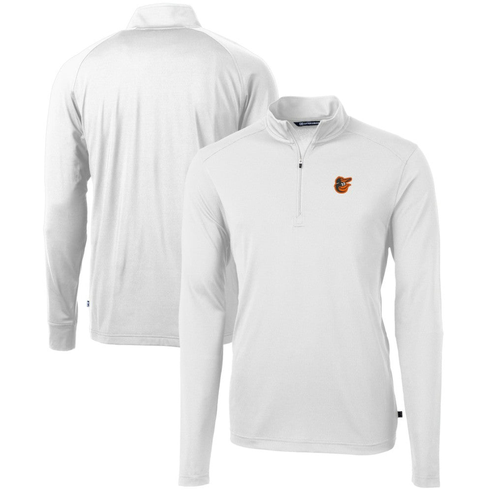 Baltimore Orioles Cutter & Buck Virtue Eco Pique Recycled Quarter-Zip Pullover Top - White - MLB Online
