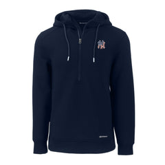 New York Yankees Cutter & Buck Stars & Stripes Roam Eco Half-Zip Recycled Pullover Hoodie - Navy - MLB Online