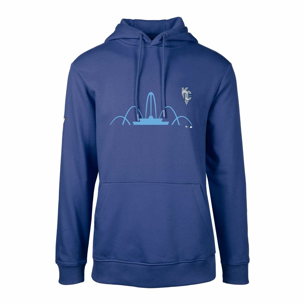 Kansas City Royals Levelwear City Connect Podium Core Logo Pullover Hoodie - Royal - MLB Discount