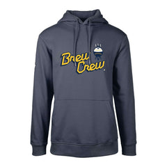 Milwaukee Brewers Levelwear City Connect Podium Core Logo Pullover Hoodie - Navy - MLB Online