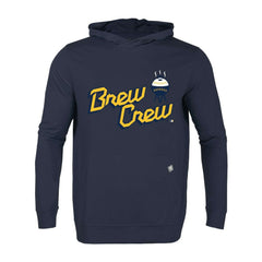 Milwaukee Brewers Levelwear City Connect Relay Core Logo Pullover Hoodie - Navy - MLB Online