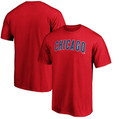 Chicago Cubs Official Team Wordmark T-Shirt - Red - MLB Sale