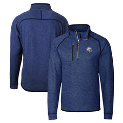 Los Angeles Chargers Cutter & Buck Helmet Mainsail Sweater-Knit Half-Zip Pullover Jacket Blue
