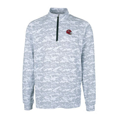 Kansas City Chiefs Cutter & Buck Helmet Traverse Camo Print Stretch Quarter-Zip Pullover Top Charcoal