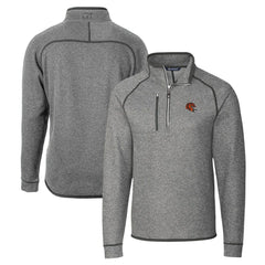 Cincinnati Bengals Cutter & Buck Helmet Mainsail Sweater-Knit Half-Zip Pullover Jacket Silver