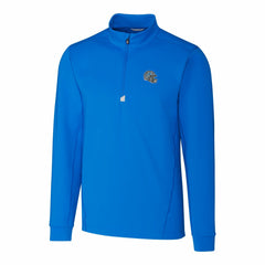 Detroit Lions Cutter & Buck Helmet Traverse Stretch Quarter-Zip Pullover Top Blue
