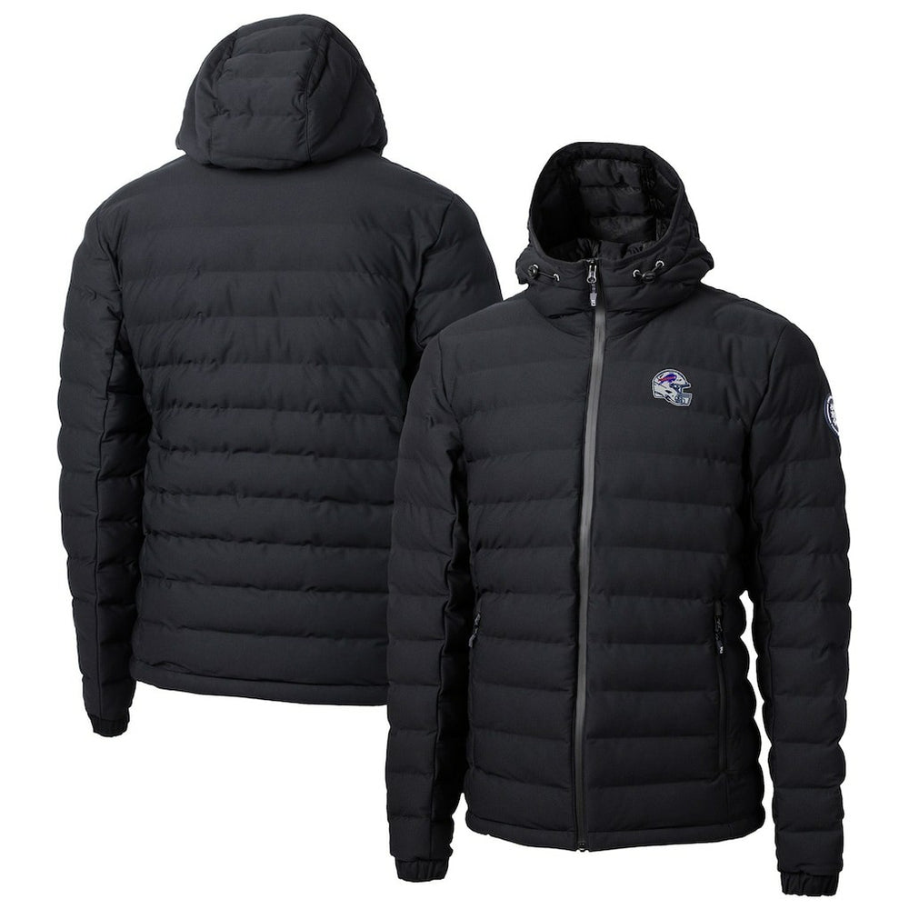 Buffalo Bills Cutter & Buck Helmet Mission Ridge Repreve Eco Insulated Puffer Full-Zip Jacket Black