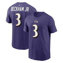 Nike Odell Beckham Jr. Baltimore Ravens Player Name & Number T-Shirt Purple