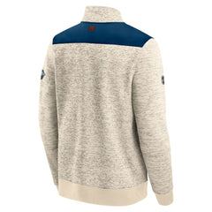Seattle Kraken Fanatics 2024 NHL Winter Classic Authentic Pro Fleece Quarter-Zip Pullover Top - Deep Sea Blue/Cream - NHL 200093052