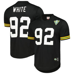 Mitchell & Ness Reggie White Green Bay Packers Retired Player Name and Number Mesh Top Black