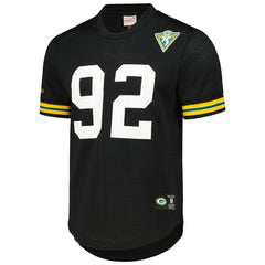 Mitchell & Ness Reggie White Green Bay Packers Retired Player Name and Number Mesh Top Black