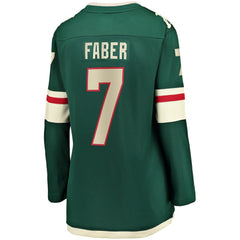 Brock Faber Minnesota Wild Fanatics Women's Home Breakaway Player Jersey - Green - NHL 200094672