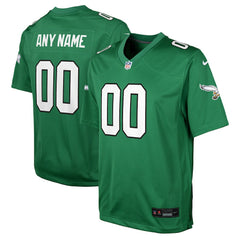 Nike Philadelphia Eagles Youth Alternate Custom Game Jersey Kelly Green