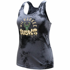 Milwaukee Bucks Stadium Essentials Women's Street Art Dark Crystal Washed Tank Top Charcoal