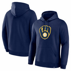 Milwaukee Brewers Fanatics Primary Logo Legacy Hoodie - Navy - Fanatics Lifestyle