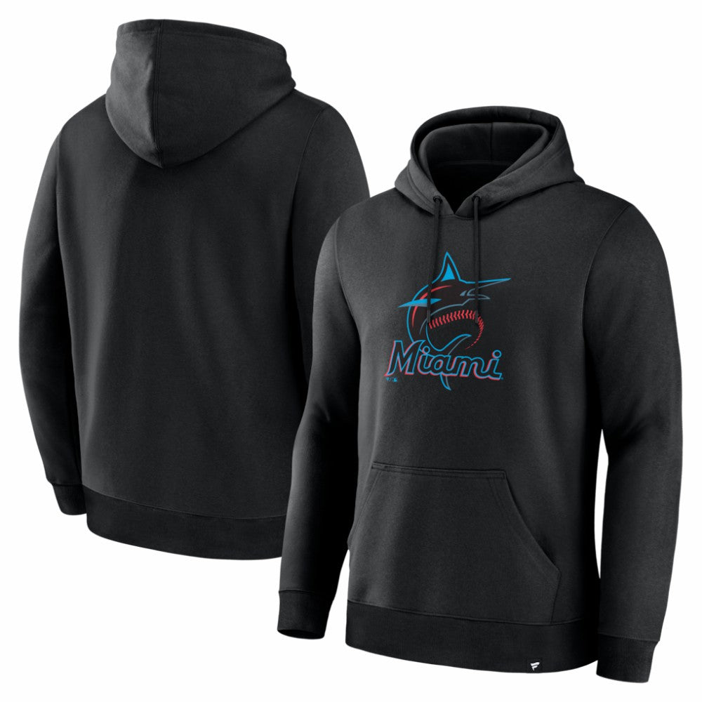 Miami Marlins Fanatics Primary Logo Legacy Hoodie - Black - Fanatics Discount