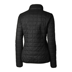 Minnesota Vikings Cutter & Buck Women's Helmet Logo Rainier PrimaLoft Eco Insulated Full-Zip Puffer Jacket Black