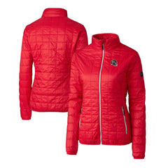 Atlanta Falcons Cutter & Buck Women's Helmet Logo Rainier PrimaLoft Eco Insulated Full-Zip Puffer Jacket Red