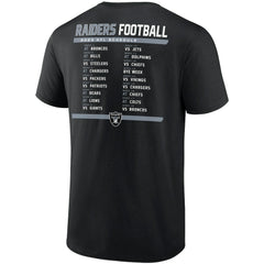 Fanatics Las Vegas Raiders Two-Pack 2023 Schedule T-Shirt Combo Set Black/White