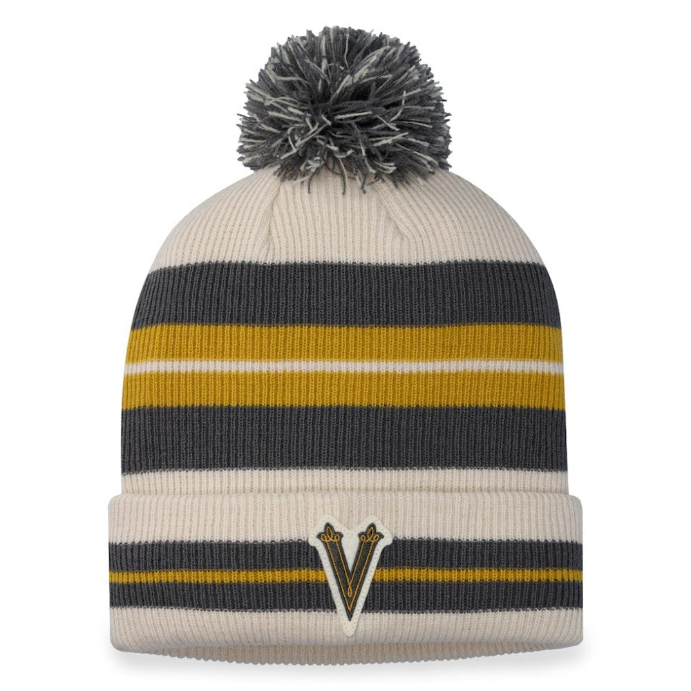 Vegas Golden Knights Fanatics 2024 NHL Winter Classic Cuffed Knit Hat with Pom - Charcoal/Cream - NHL 200100800
