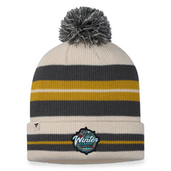 Vegas Golden Knights Fanatics 2024 NHL Winter Classic Cuffed Knit Hat with Pom - Charcoal/Cream - NHL 200100800