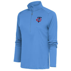 Minnesota Twins Antigua Women's Tribute Half-Zip Pullover Top - Light Blue - MLB Online
