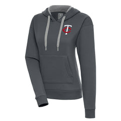 Minnesota Twins Antigua Women's Victory Pullover Hoodie - Charcoal - MLB Discount